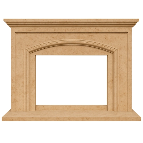 Custom #39 Fireplace-Veracruz Travertine