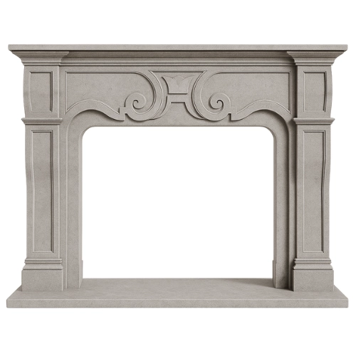 Custom #45 Fireplace-Baja Sand Limestone