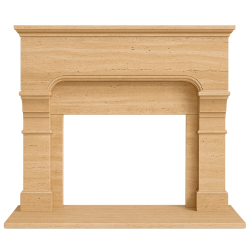 Custom #46 Fireplace-Veracruz Travertine