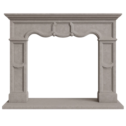 Custom #55 Fireplace-Baja Sand Limestone