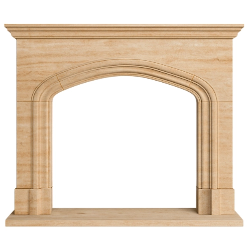 Custom #56 Fireplace-Veracruz Travertine