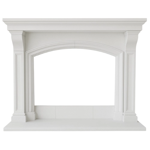 Custom #58 Fireplace-White Limestone