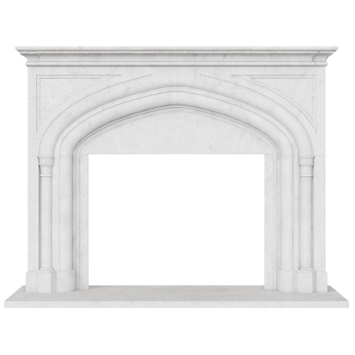 Custom #06 Fireplace-White Marble