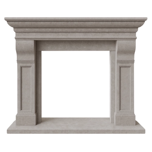 Custom #66 Fireplace-Baja Sand Limestone