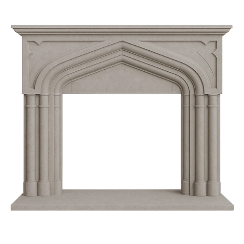 Custom #07 Fireplace-Baja Sand Limestone