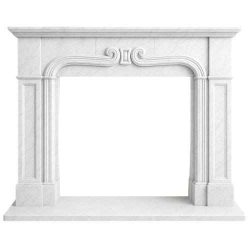 EZ Fit #20 Fireplace-White Marble