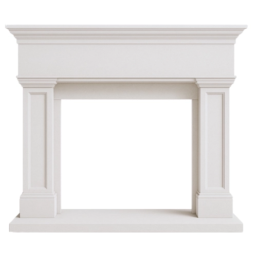 EZ Fit#19 Fireplace-White Limestone