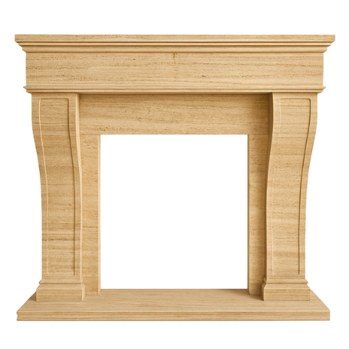 Custom #75 Fireplace-Veracruz Travertine