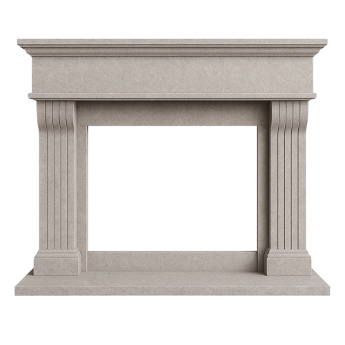 Custom #74 Fireplace-Baja Sand Limestone