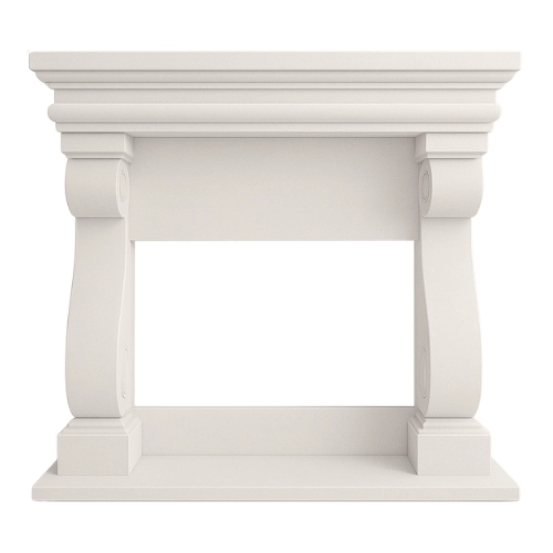 Custom #77 Fireplace-White Limestone