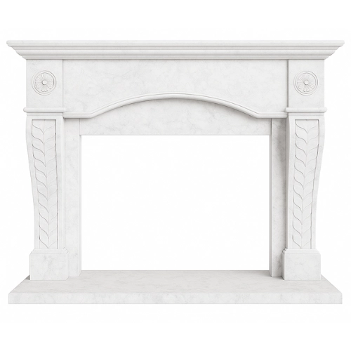 Custom #78 Fireplace-White Marble