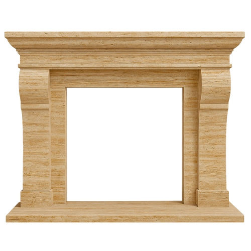 Custom #84 Fireplace-Veracruz Travertine