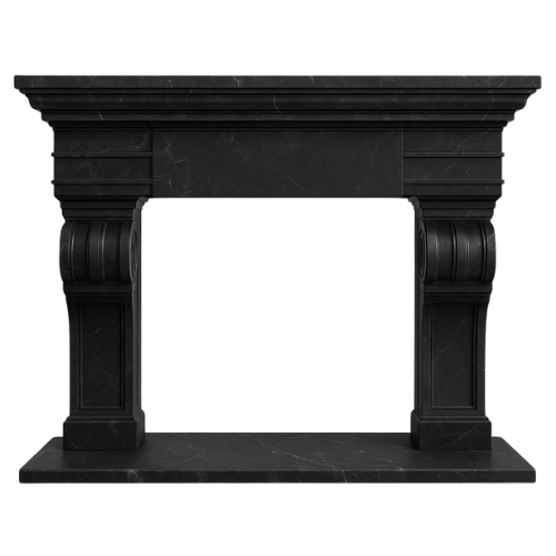 Custom #88 Fireplace-Nero Marquina Marble