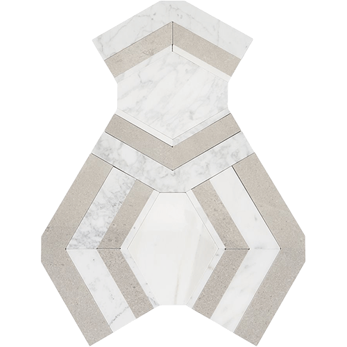 Encore Andante- Lady Gray and Calacatta Gold Marble Tile