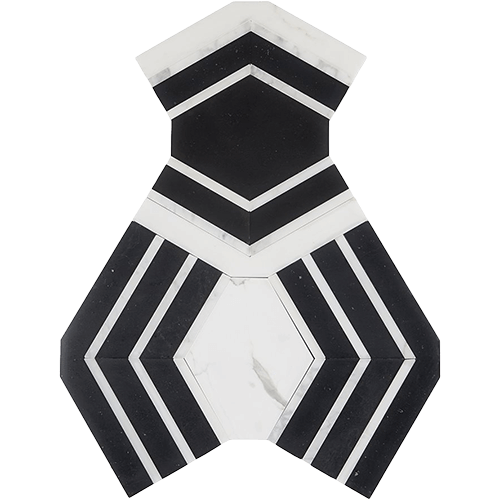 Encore Brava- Nero Marquina and Calacatta Marble Tile