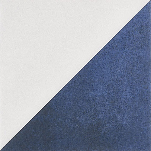 GeoPrism Cement Dos Blue by Elizabeth Sutton 8x8 Matte Porcelain Tile
