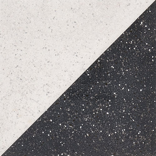 GeoPrism Terrazzo Dos Grigio by Elizabeth Sutton 8x8 Matte Porcelain Tile