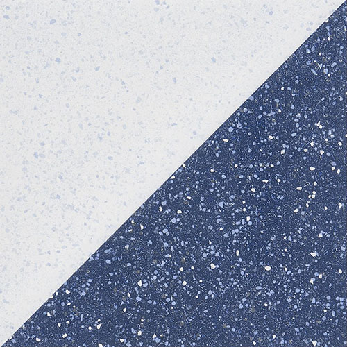 GeoPrism Terrazzo Dos Navy by Elizabeth Sutton 8x8 Matte Porcelain Tile
