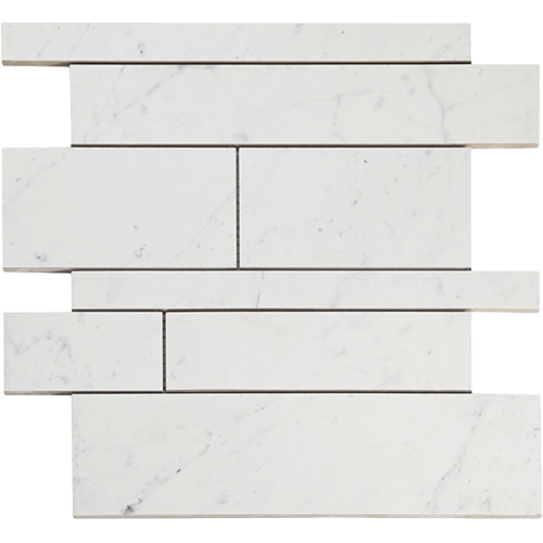 Lithe Carrara Gilio Railroad Matte Mosaic Porcelain Tile