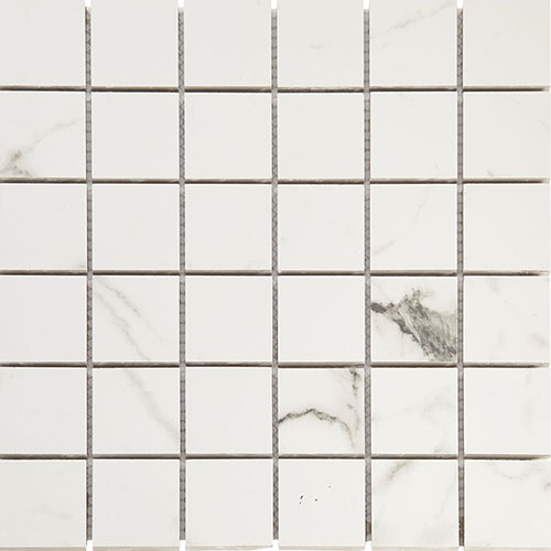 Lithe Statuario Venato 2x2 Matte Mosaic Porcelain Tile