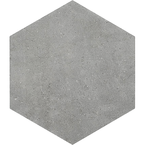 Piaka Cement Graphite 12.5" Hex Porcelain Tile