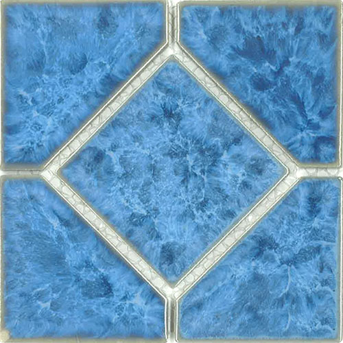 Titan Deco 6 x 6 Crystal Blue Mosaic Tile