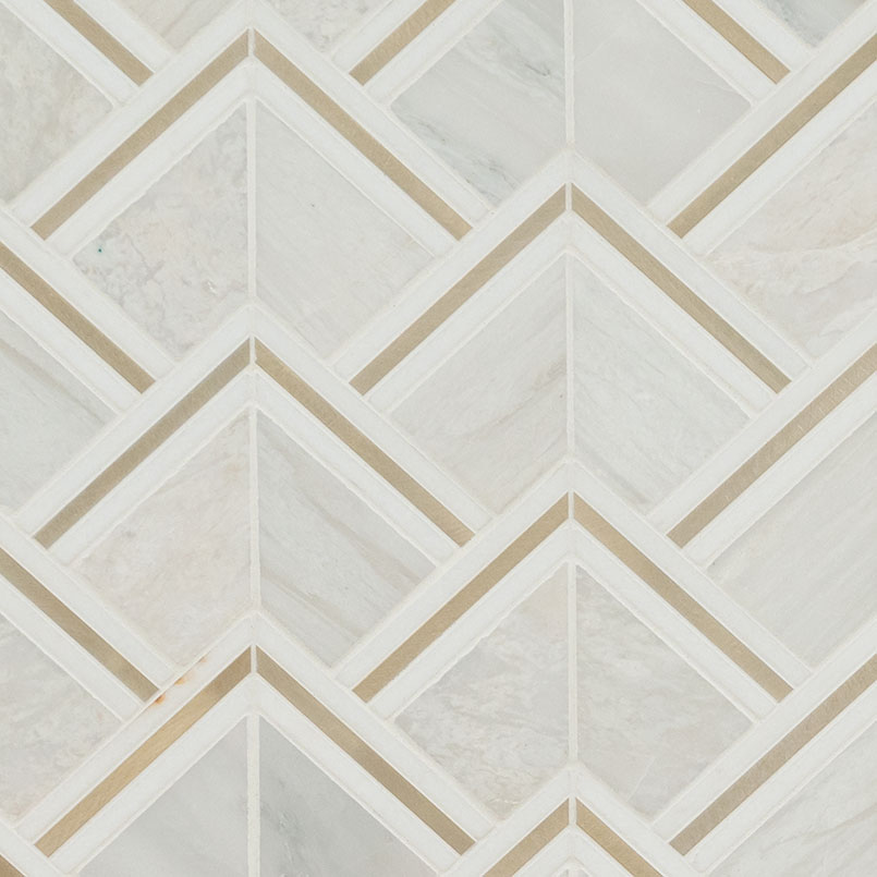 Stone Metal Blend sheet tile in Luxor Kona Gold Pattern