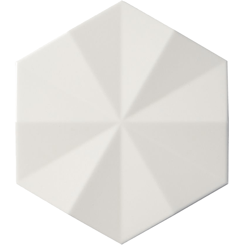 Define Ogassian 3D White 6" Hex Matte Porcelain Tile