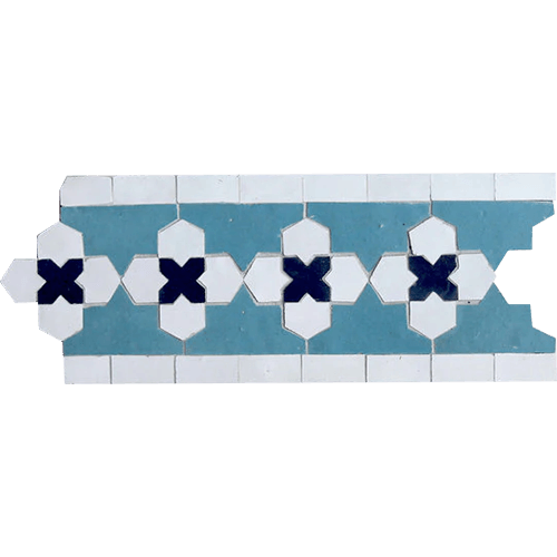 Zellige Border Medina Clear Blue Moroccan Trim