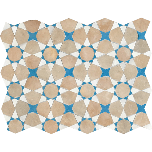 Zellige Mosaic Clay Snow Moroccan Tile