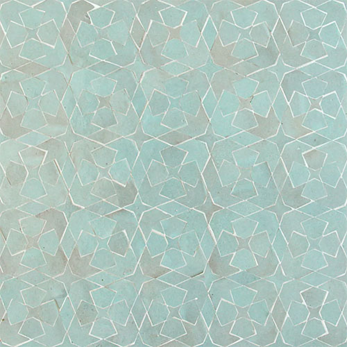 Zellige Mosaic Bouskura Moss Moroccan Tile