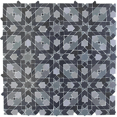 Zellige Mosaic Tangier Grey Moroccan Tile