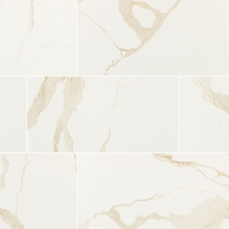 Porcelain tile in Eden Calacatta 12x24 Polished