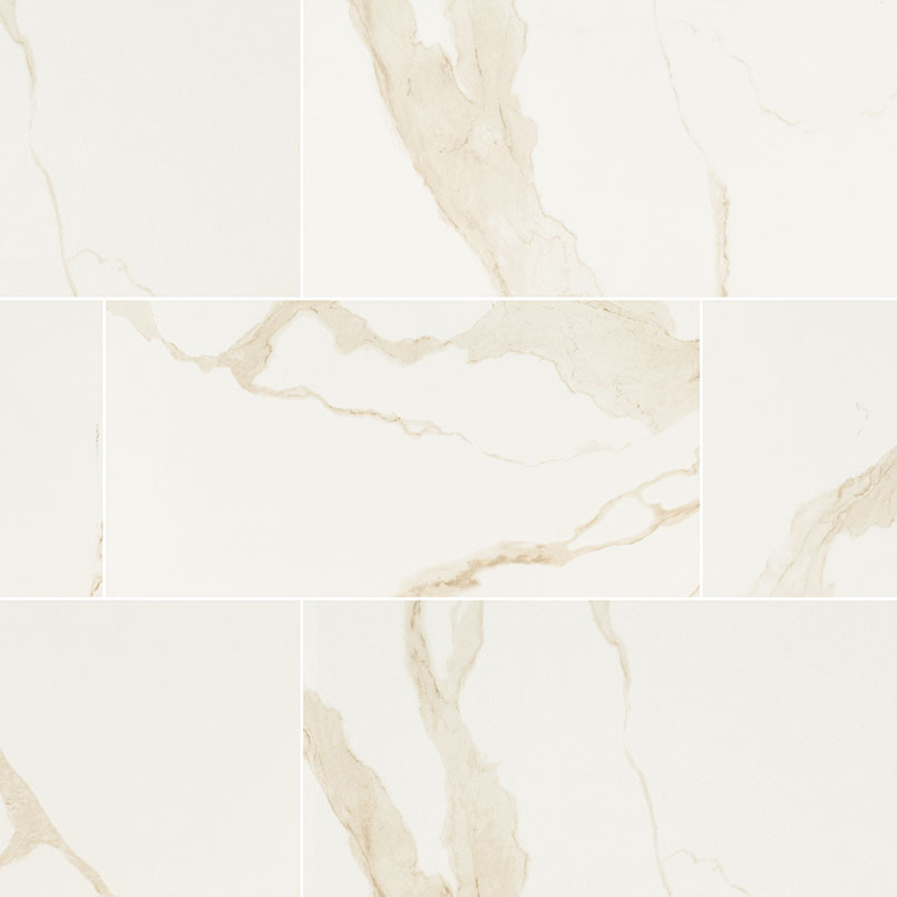 Porcelain tile in Eden Calacatta 24x48 Matte