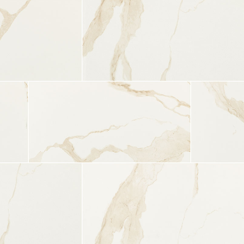 Porcelain tile in Eden Calacatta 24x48 Polished