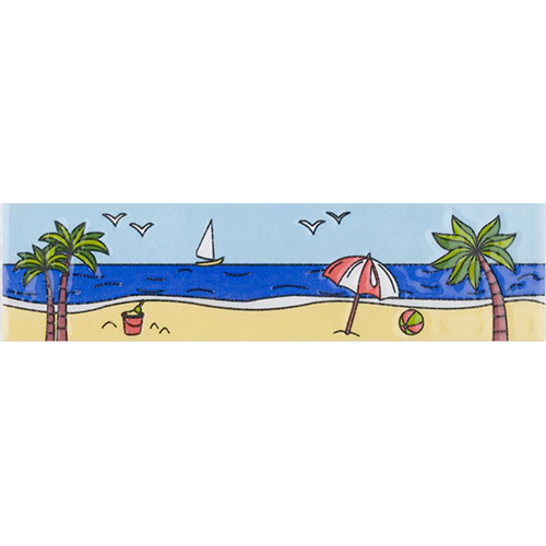 Captain Beachy 2"x7-7/8" Ceramic Wall Trim