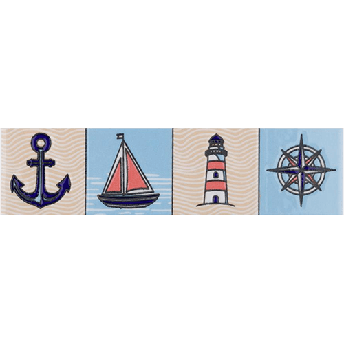 Captain Nautilius 2"x7-7/8" Ceramic Wall Trim