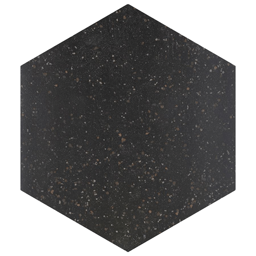 Palazzo Hex Nero 14-1/8"x16-1/4" Porcelain F/W Tile