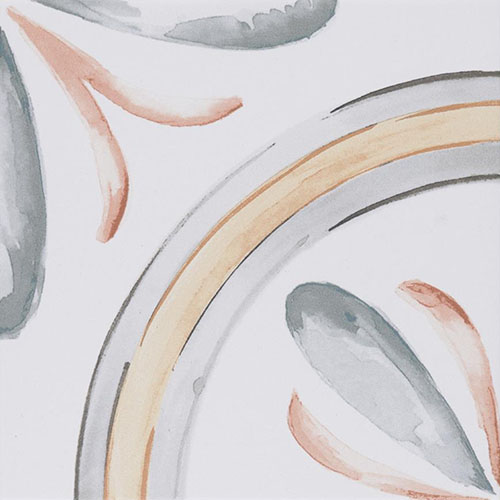 Saint Germain Chaud Deco Rivette 5-3/4"x5-3/4" Porc F/W Tile