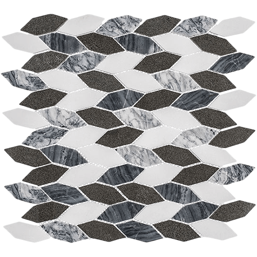 Colonial Long Hex Presidential Grey Porcelain Tile
