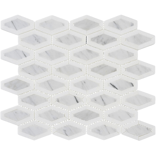 Garden Party Coconut White Porcelain Tile