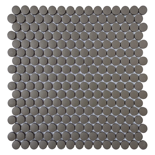 CC Porcelain Taupe Penny 12" x 12" Mosaic