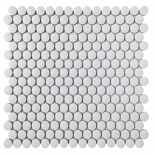 CC Porcelain White Penny 12" x 12" Mosaic