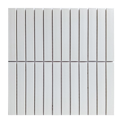 CC Porcelain White Stacked 12" x 12" Mosaic
