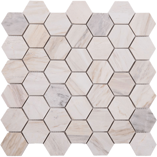 Hexagon Euro Honed 2" x 2" 11.75" x 12" Mosaic Tile