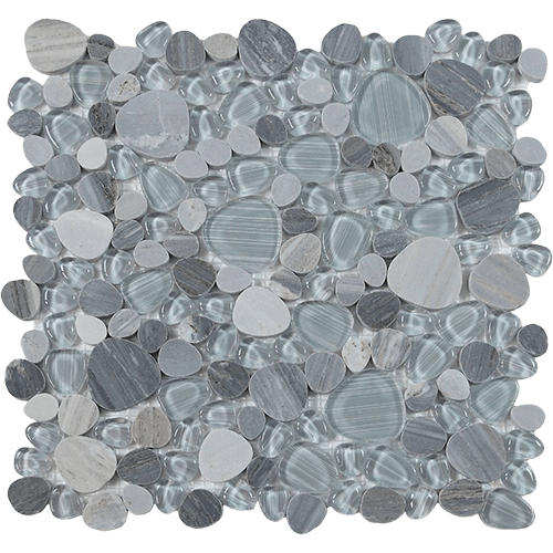 Peach Blue 12" x 12" Mosaic Tile