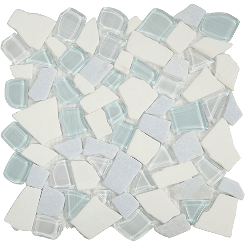 Pebble Sky 12" x 12" Mosaic Tile