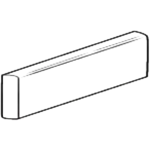 Statuary White 3" x 13" Surface Bullnose Unpolished