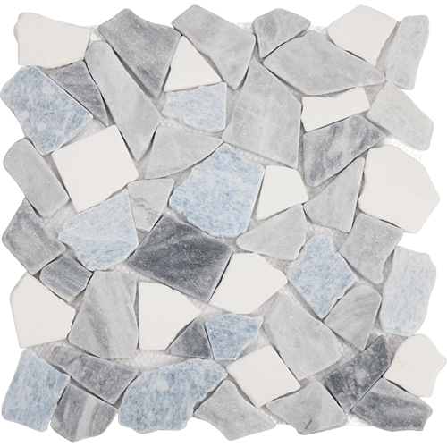 River Stone Blue Ocean 12" x 12" Mosaic Tile