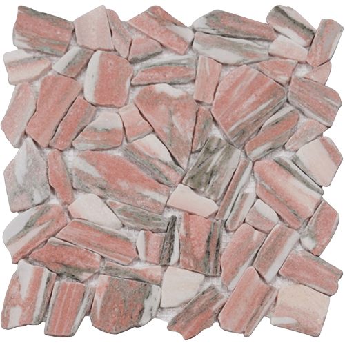 River Stone Rose 12" x 12" Mosaic Tile